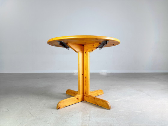 Image 1 of Uitschuifbare vintage eettafel grenen in de stijl van Rainer Daumiller