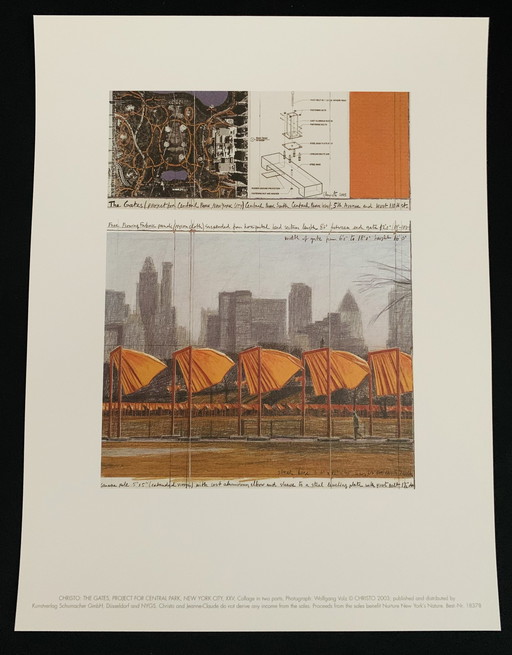 Christo, Gesigneerd Met Registratie In Impressum Copyright 'Christo 2003’. The Gates, Project For Central Park New York City Xxv