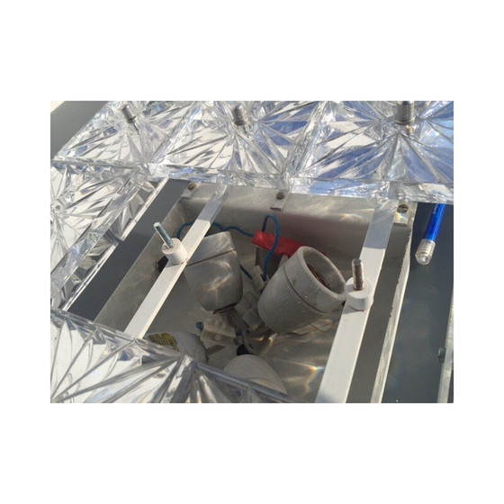 Image 1 of Paar vintage wandlampen van kristal en metaal van Kinkeldey, Duitsland 1970