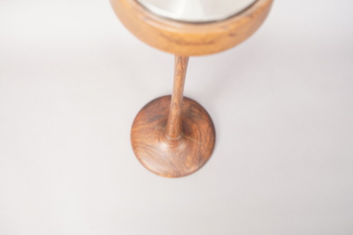 Vintage staande asbak voor pijprokers gemaakt van teakhout, 1960