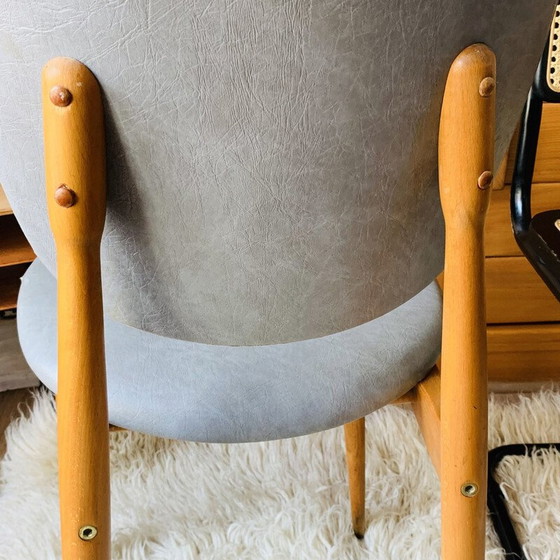 Image 1 of Paar vintage Pegase stoelen in massief beuken voor Baumann, 1960