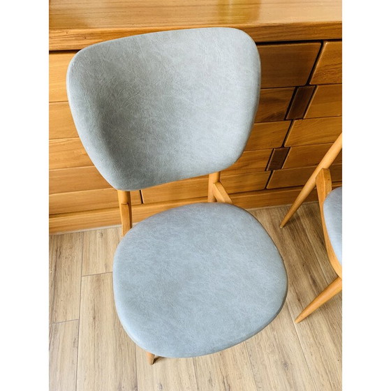 Image 1 of Paar vintage Pegase stoelen in massief beuken voor Baumann, 1960