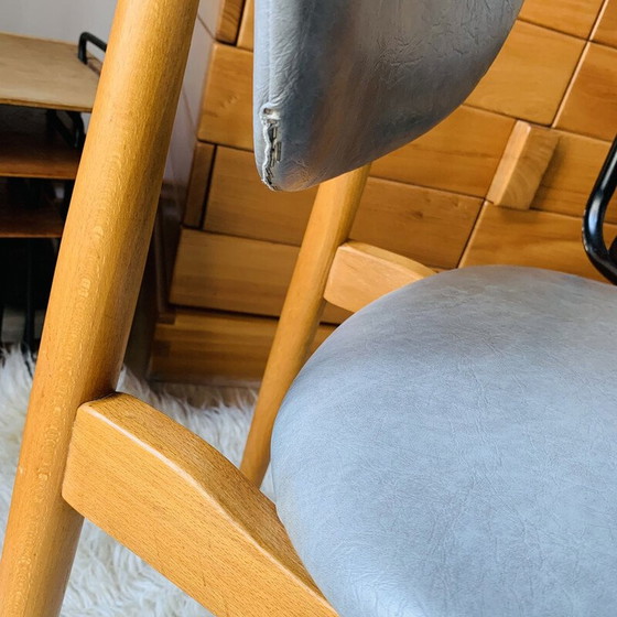Image 1 of Paar vintage Pegase stoelen in massief beuken voor Baumann, 1960