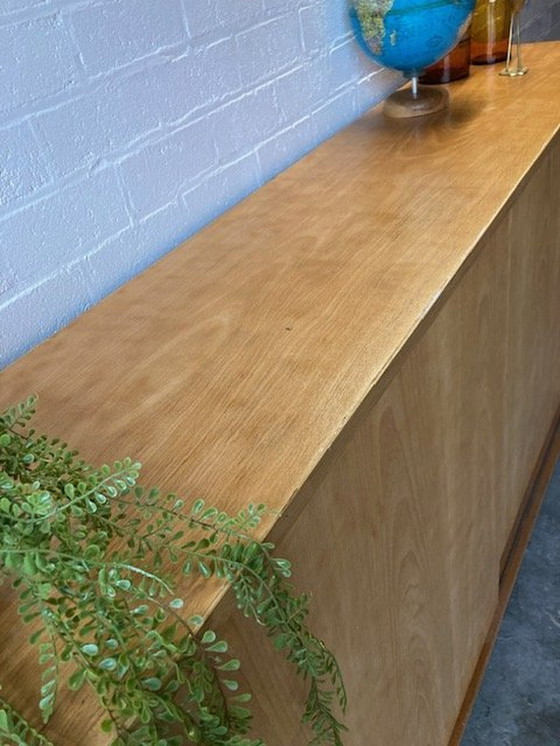 Image 1 of Vintage Mid-Century (Xl) Schoolkast,Schuifdeurkast,Dressoir