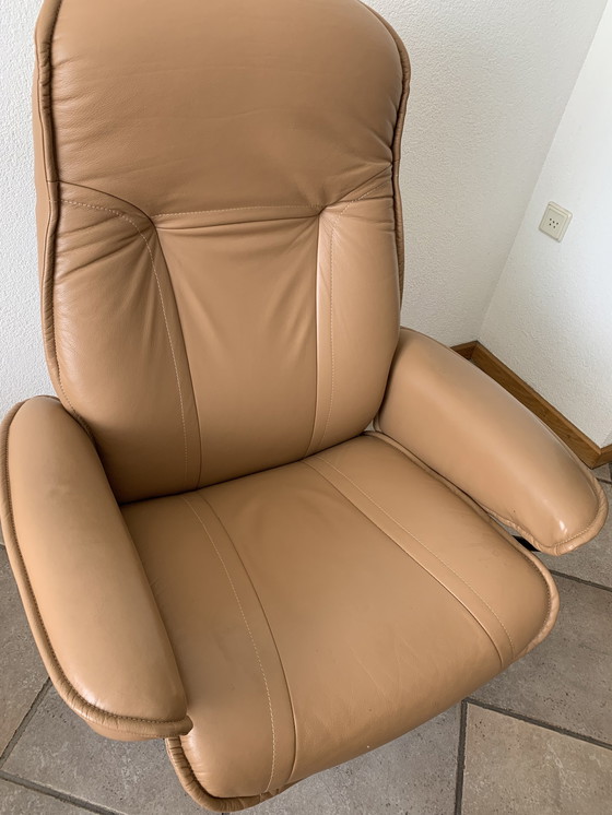 Image 1 of 2x Ekornes relax fauteuils + voetenbank