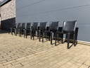 8X Cassina Cab Chairs Mario Bellini In Zwart Tuigleder