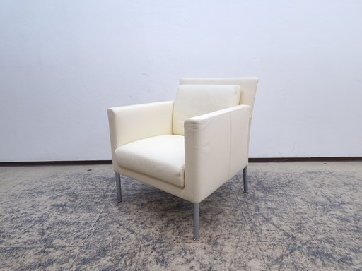 Walter knoll jason 391 fauteuil design fauteuil leren fauteuil stoel crème