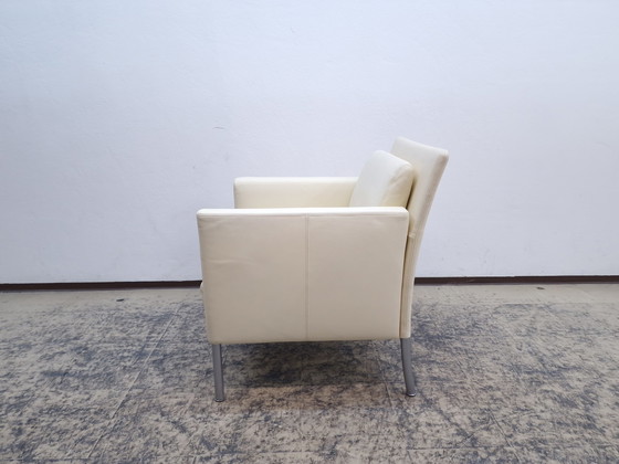 Image 1 of Walter knoll jason 391 fauteuil design fauteuil leren fauteuil stoel crème