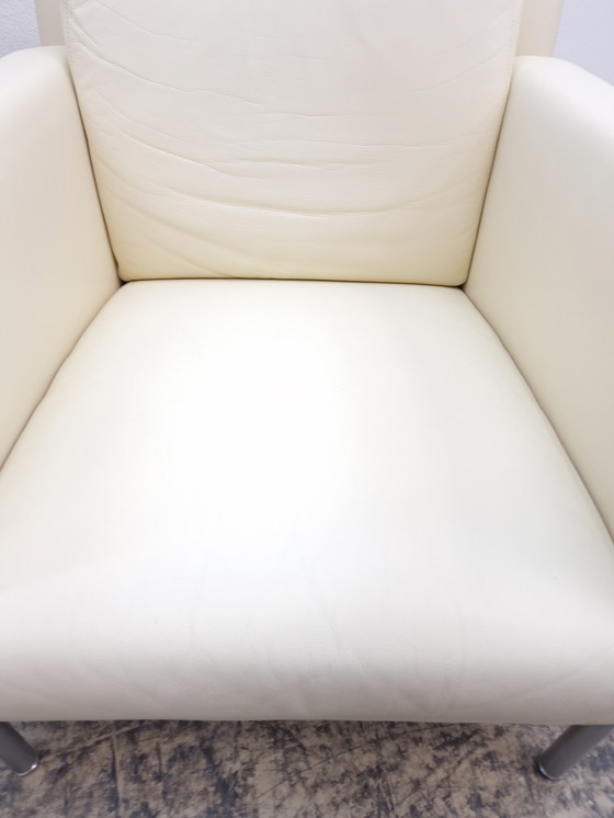 Image 1 of Walter knoll jason 391 fauteuil design fauteuil leren fauteuil stoel crème