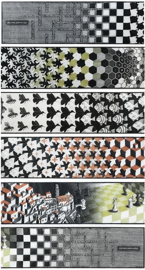 Image 1 of Escher Metamorphose poster