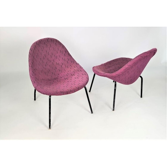 Image 1 of Paar vintage schelpfauteuils van M. Navrátil, Tsjecho-Slowakije 1960