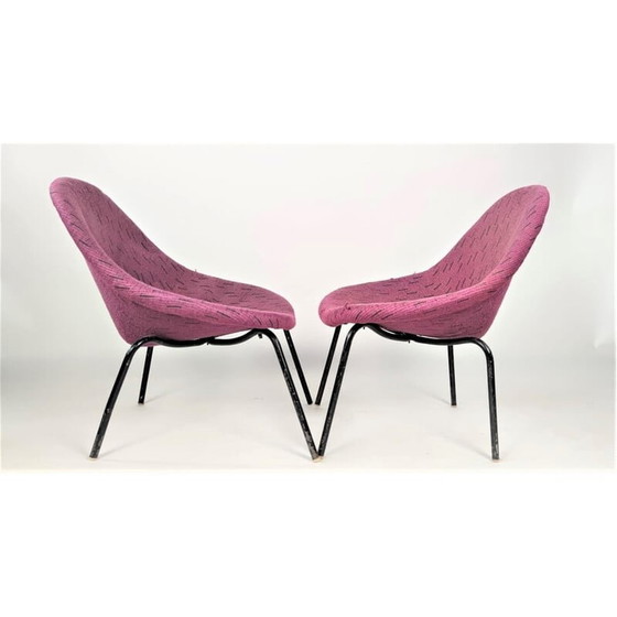 Image 1 of Paar vintage schelpfauteuils van M. Navrátil, Tsjecho-Slowakije 1960