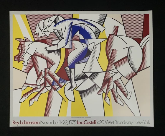 Image 1 of Roy Lichtenstein - The Red Horseman - 1975 Zeldzaam.