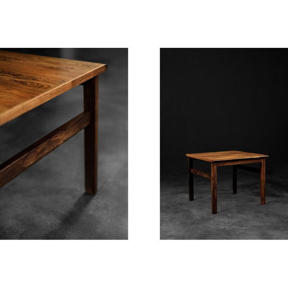 Image 1 of Vintage Capella rozenhouten salontafel door Illum Wikkelsø voor Niels Eilersen, Denemarken 1960