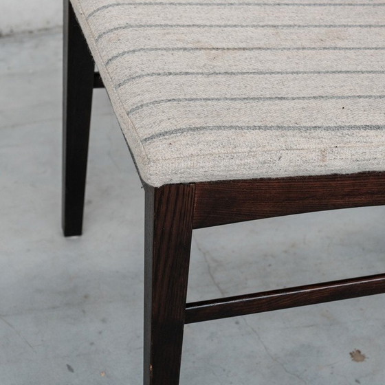 Image 1 of Set van 6 vintage rotan en essenhouten eetkamerstoelen, Denemarken 1980