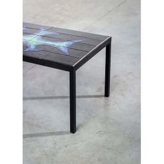 Image 1 of Vintage keramische salontafel met patronen, België 1950