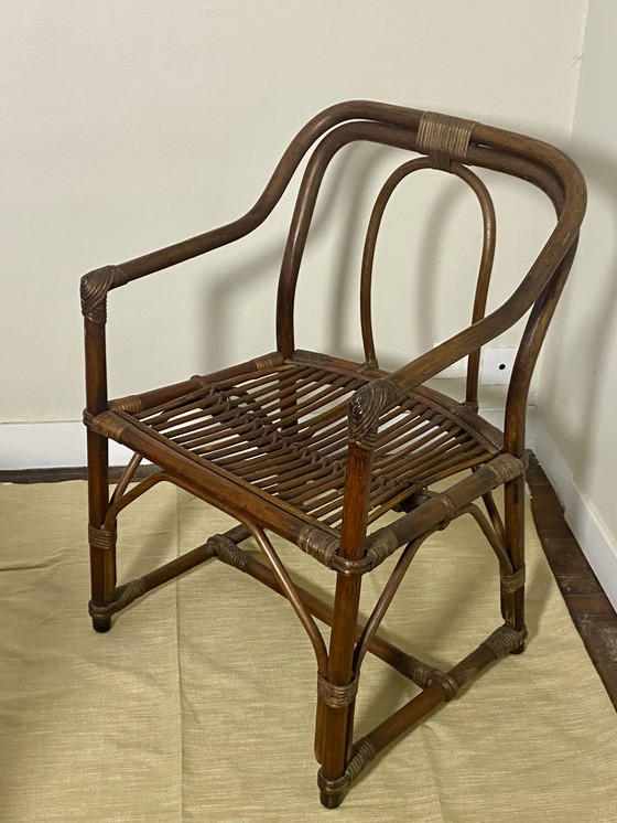 Image 1 of Rieten fauteuil 1970 Ref August
