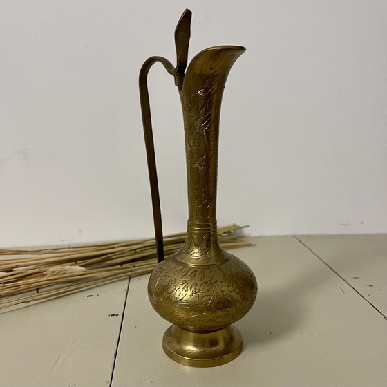 Image 1 of Gegraveerde messing soliflore