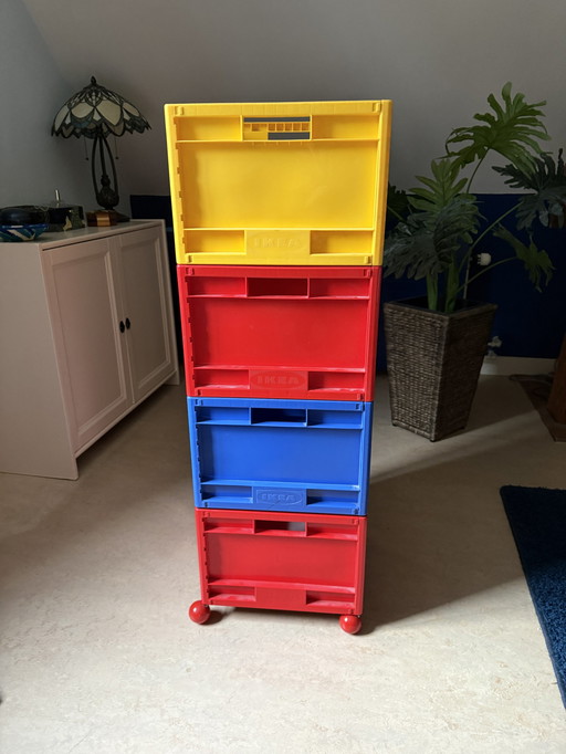 Vintage Ikea Märd Opbergboxen Memphis Stijl