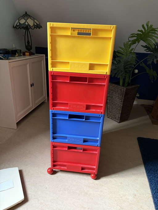 Vintage Ikea Märd Opbergboxen Memphis Stijl