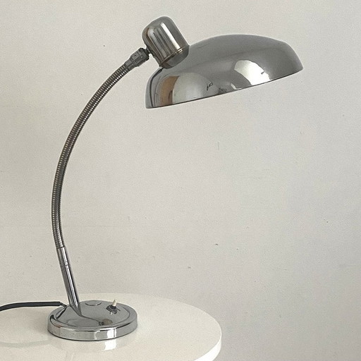 Grote verchroomde 50'S bureaulamp