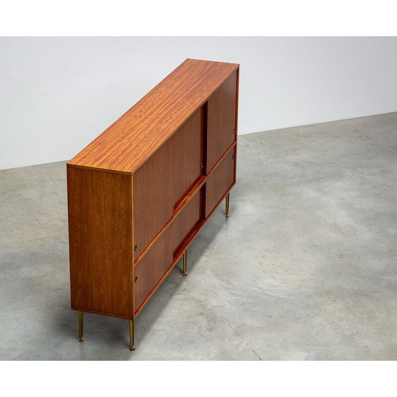 Image 1 of Vintage dressoir met messing haarspeldpoten van Alfred Hendrickx voor Belform, 1950