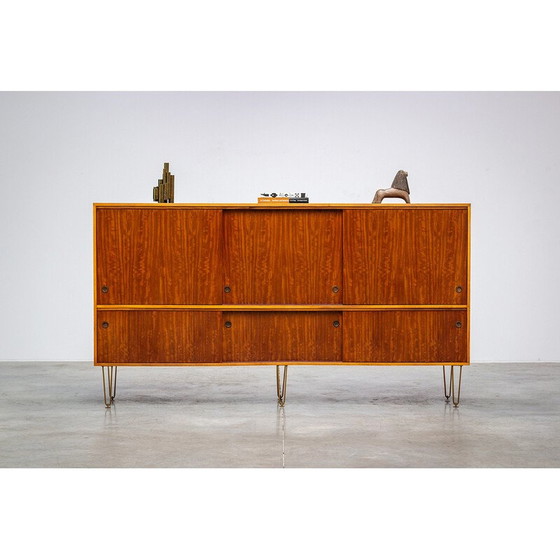 Image 1 of Vintage dressoir met messing haarspeldpoten van Alfred Hendrickx voor Belform, 1950