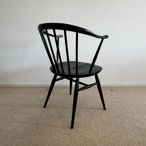 Image 1 of Mcm Zwart Ercol 449A Pijl Stoel