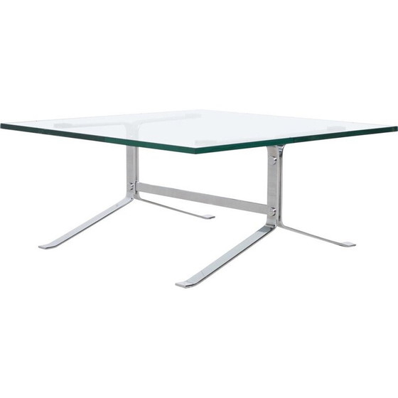Image 1 of Vintage Joker salontafel in verchroomd staal van Olivier Mourgue voor Airborne, 1960