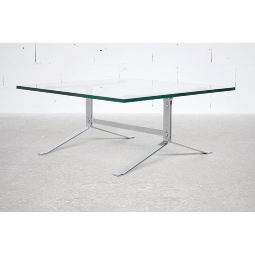 Vintage Joker salontafel in verchroomd staal van Olivier Mourgue voor Airborne, 1960