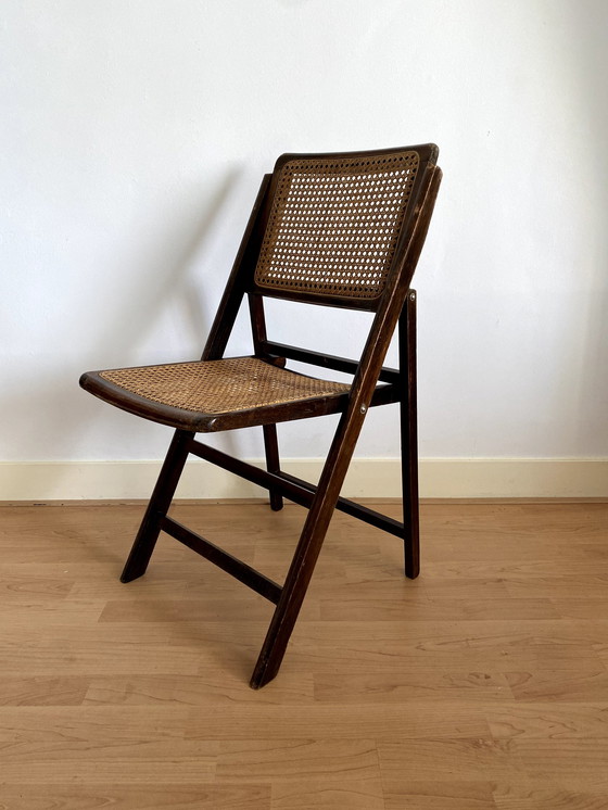 Image 1 of Vintage Riet Klapstoel Mid Century Design