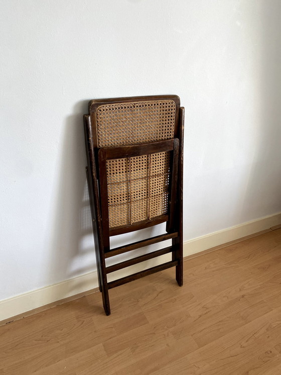 Image 1 of Vintage Riet Klapstoel Mid Century Design