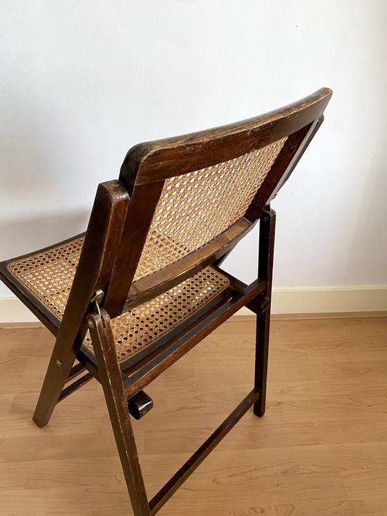 Image 1 of Vintage Riet Klapstoel Mid Century Design