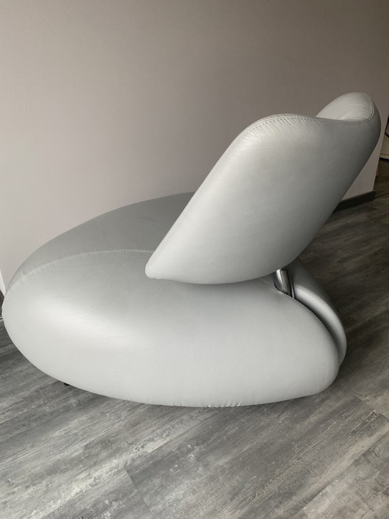 Image 1 of Leolux Pallone leren fauteuil grijs