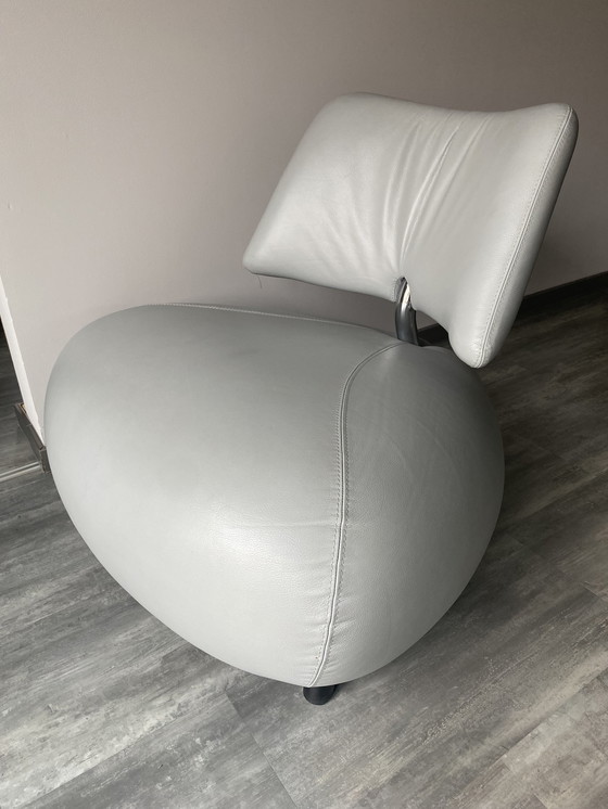 Image 1 of Leolux Pallone leren fauteuil grijs