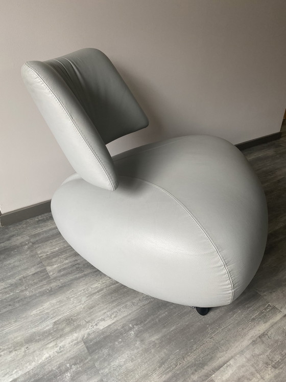 Image 1 of Leolux Pallone leren fauteuil grijs