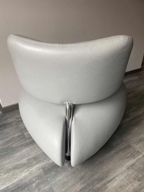 Image 1 of Leolux Pallone leren fauteuil grijs