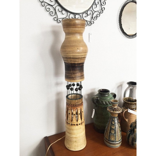 Vintage keramische totem lamp, 1970