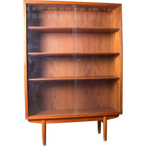 Vintage teakhouten boekenkast van Borge Mogensen voor Soborg, Denemarken 1960