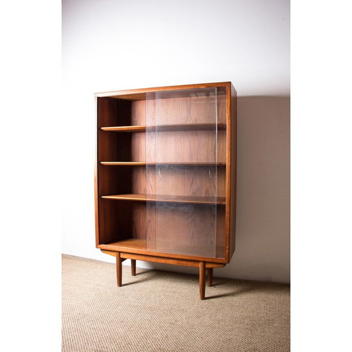 Vintage teakhouten boekenkast van Borge Mogensen voor Soborg, Denemarken 1960