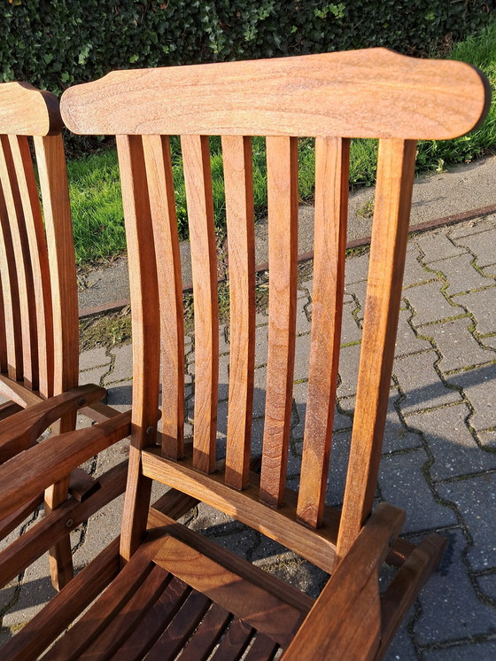 Image 1 of 2 Skagerak Teakhouten Deckchairs, Inklapbaar