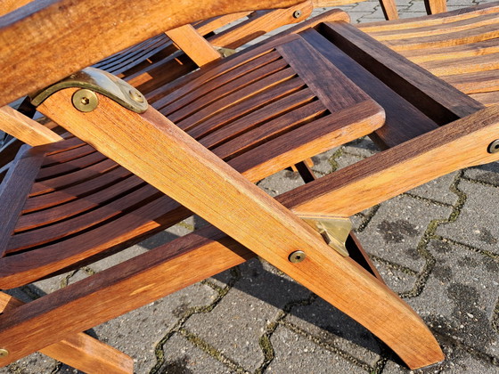 Image 1 of 2 Skagerak Teakhouten Deckchairs, Inklapbaar