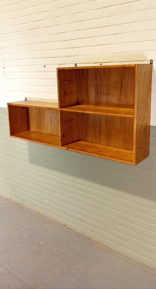 Vintage grenen boekenplank plankenkast