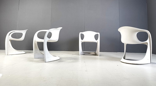 Set van 4 Casalino eetkamerstoelen door Alexander Begge voor Casala, 1970S