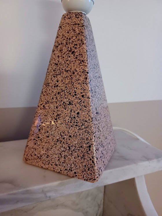 Image 1 of Tafellamp, Terrazzo-Effect, 1991, Manufactures Porcelaines De Bruxelles.