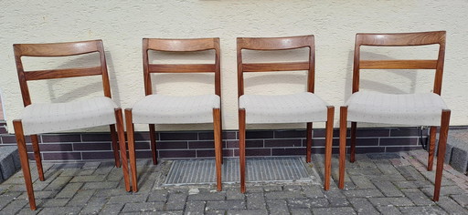 Vintage stoelen Hugo Troeds Bjärnum Made In Sweden 4 stuks