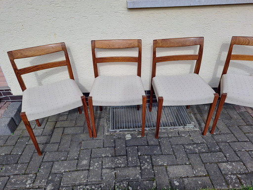 Vintage stoelen Hugo Troeds Bjärnum Made In Sweden 4 stuks