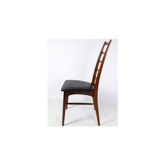 Image 1 of Set van 4 vintage rozenhouten stoelen met hoge rugleuning van Niels Kofoed, jaren 1960