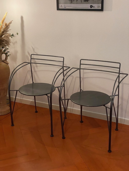 2x Chaises Lune D'Argent van Pascal Mourgue