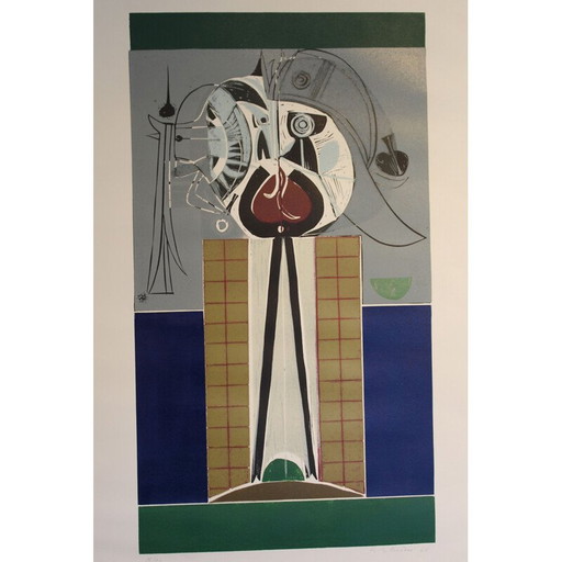 Set van 6 abstracte schilderijen van Ennio Tamburi, Italië 1966